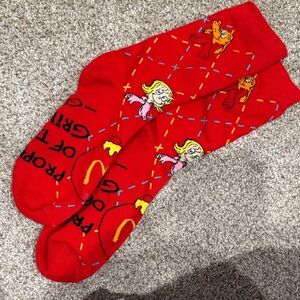 McDonald’s Adult Dr. Seuss Grinch Red Character Socks